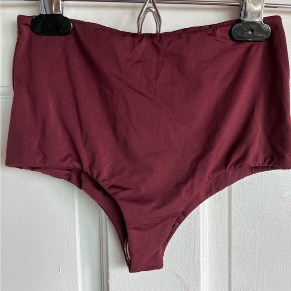 New free people MAI The Mod Bikini Bottoms high waist Pinot - Picture 3 of 6